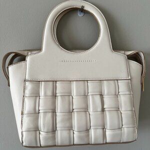 A New Day - White Woven Crossbody Purse with Strap